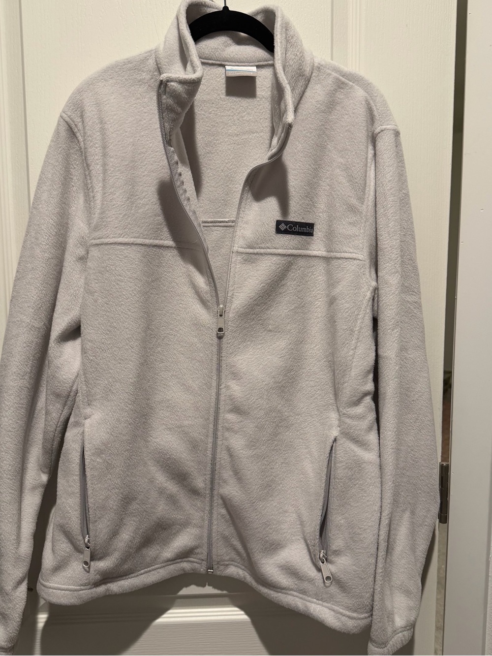 Columbia Light Gray Full-Zip Fleece Jacket